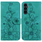 Custodia in pelle goffrata Giglio per Samsung Galaxy S25+ 5G con cavalletto