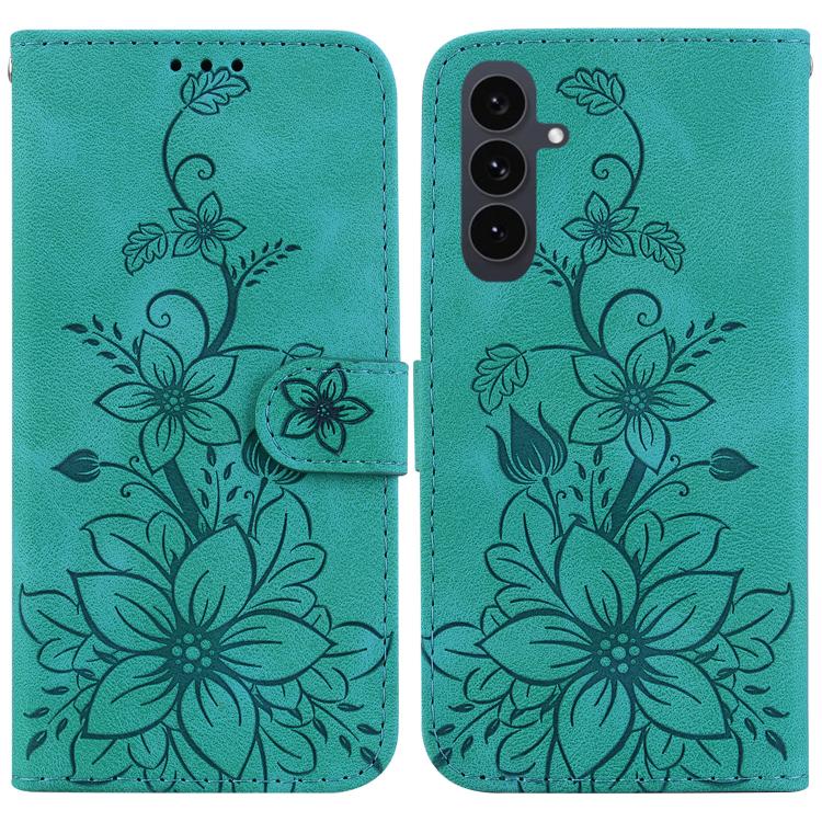 Custodia in pelle goffrata Giglio per Samsung Galaxy S25+ 5G con cavalletto