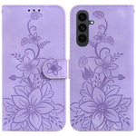 Custodia in pelle goffrata Giglio per Samsung Galaxy S25+ 5G con cavalletto