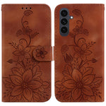 Custodia in pelle goffrata Giglio per Samsung Galaxy S25+ 5G con cavalletto