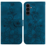 Custodia in pelle goffrata Giglio per Samsung Galaxy S25+ 5G con cavalletto