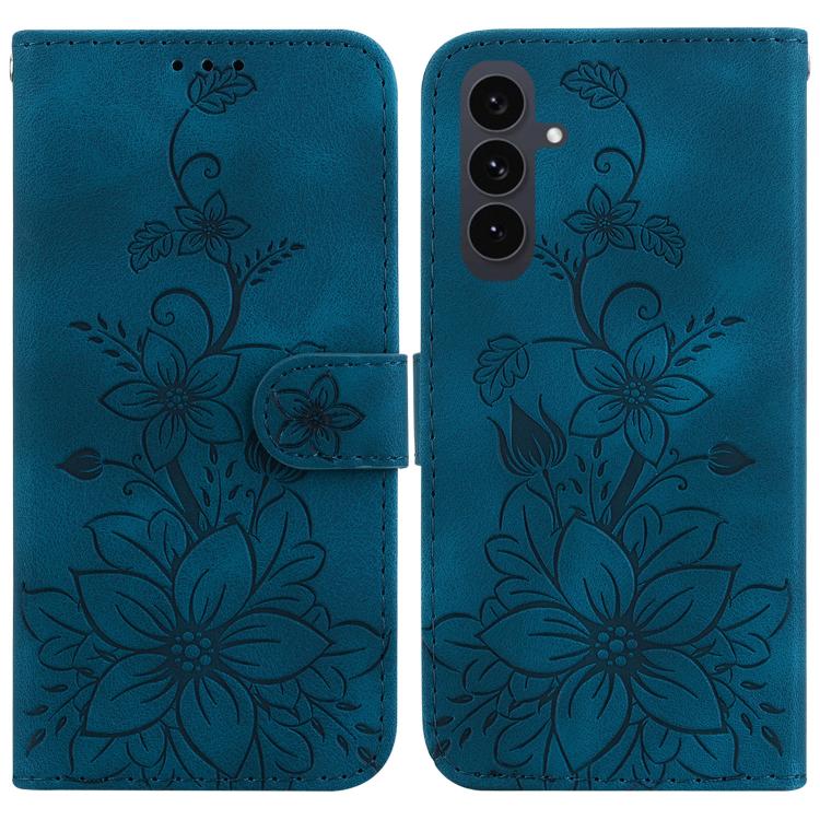 Custodia in pelle goffrata Giglio per Samsung Galaxy S25+ 5G con cavalletto
