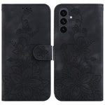 Custodia in pelle goffrata Giglio per Samsung Galaxy S25+ 5G con cavalletto