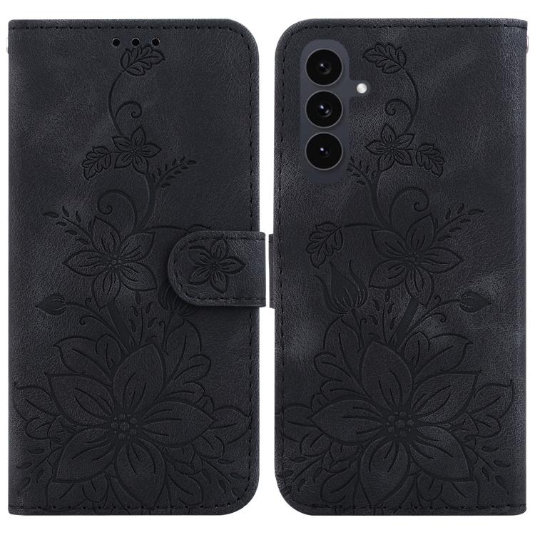 Custodia in pelle goffrata Giglio per Samsung Galaxy S25+ 5G con cavalletto