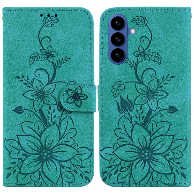 Custodia in pelle goffrata Giglio per Samsung Galaxy S25+ 5G con cavalletto