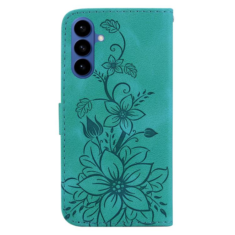 Custodia in pelle goffrata Giglio per Samsung Galaxy S25+ 5G con cavalletto