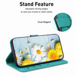 Custodia in pelle goffrata Giglio per Samsung Galaxy S25+ 5G con cavalletto