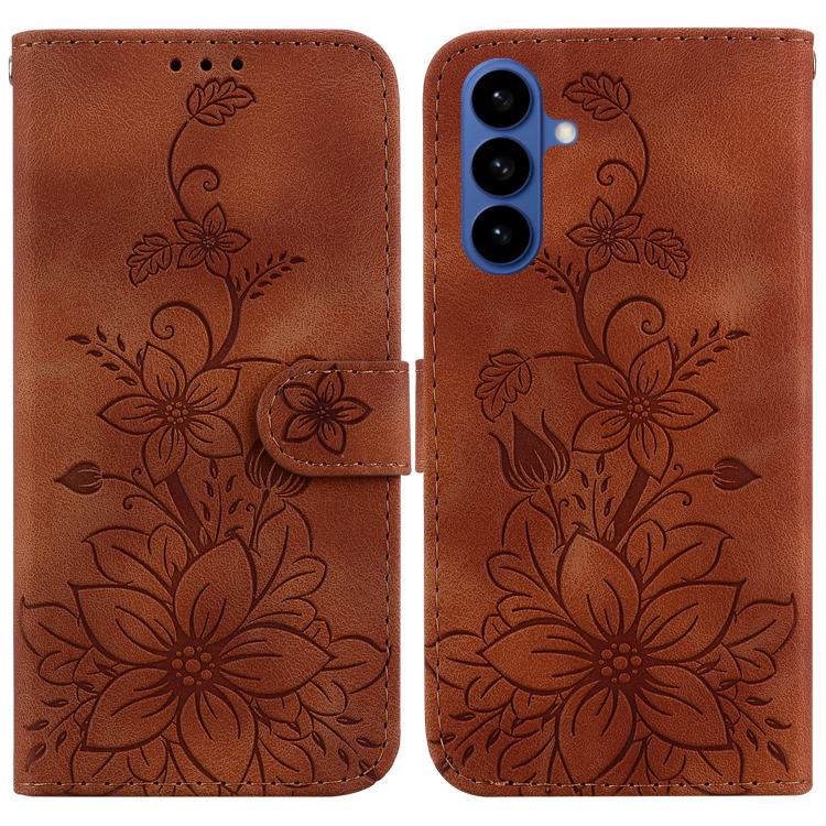 Custodia in pelle goffrata Giglio per Samsung Galaxy S25+ 5G con cavalletto