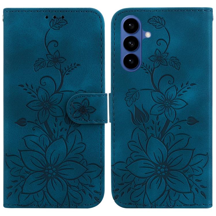 Custodia in pelle goffrata Giglio per Samsung Galaxy S25+ 5G con cavalletto