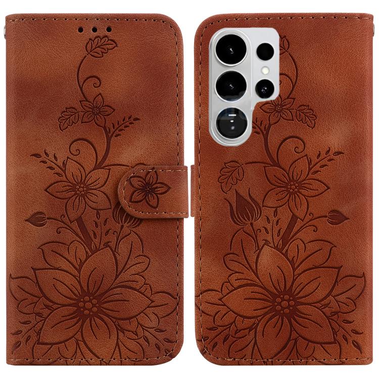 Custodia in pelle goffrata Giglio per Samsung Galaxy S26 5G