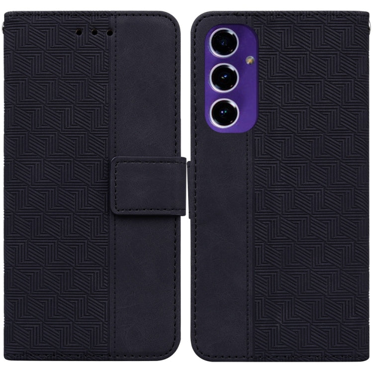 Custodia in pelle goffrata geometrica per Samsung Galaxy S25 Ultra 5G