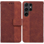 Custodia in pelle goffrata geometrica per Samsung Galaxy S25 Ultra 5G