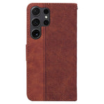 Custodia in pelle goffrata geometrica per Samsung Galaxy S25 Ultra 5G
