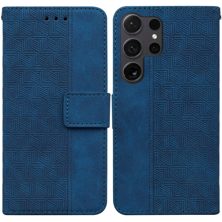 Custodia in pelle goffrata geometrica per Samsung Galaxy S25 Ultra 5G