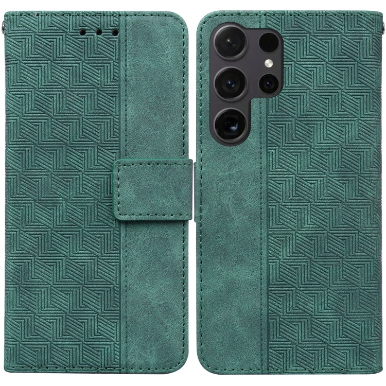 Custodia in pelle goffrata geometrica per Samsung Galaxy S25 Ultra 5G