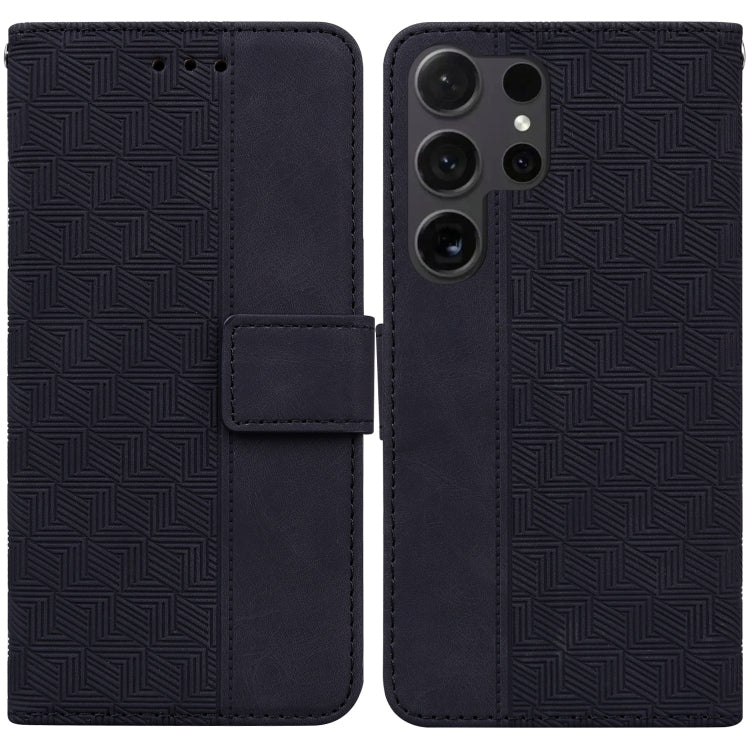 Custodia in pelle goffrata geometrica per Samsung Galaxy S25 Ultra 5G
