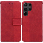 Custodia in pelle goffrata geometrica per Samsung Galaxy S25 Ultra 5G