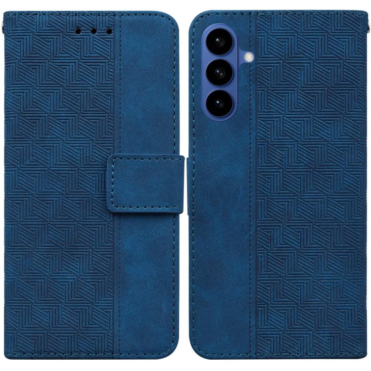 Custodia per telefono in pelle goffrata geometrica per Samsung Galaxy S26+ 5G