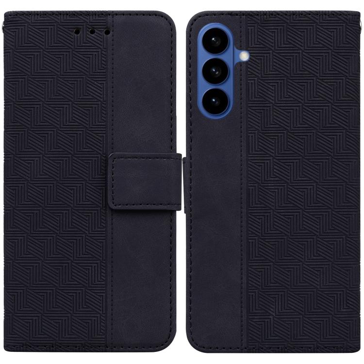 Custodia per telefono in pelle goffrata geometrica per Samsung Galaxy S26+ 5G