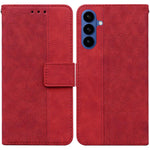 Custodia per telefono in pelle goffrata geometrica per Samsung Galaxy S26+ 5G