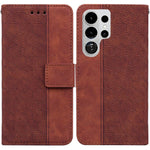 Custodia per telefono in pelle goffrata geometrica per Samsung Galaxy S26+ 5G