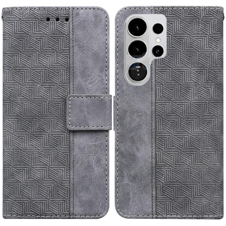 Custodia per telefono in pelle goffrata geometrica per Samsung Galaxy S26+ 5G