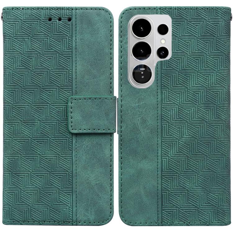 Custodia per telefono in pelle goffrata geometrica per Samsung Galaxy S26+ 5G
