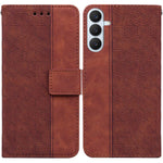 Custodia per telefono in pelle goffrata geometrica per Samsung Galaxy S26+ 5G