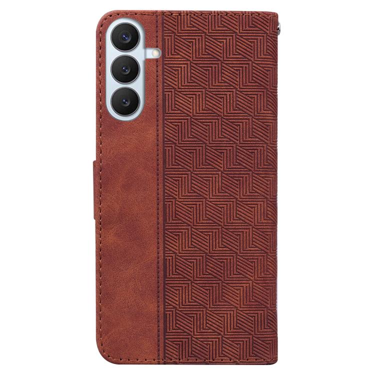 Custodia per telefono in pelle goffrata geometrica per Samsung Galaxy S26+ 5G