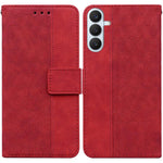 Custodia per telefono in pelle goffrata geometrica per Samsung Galaxy S26+ 5G