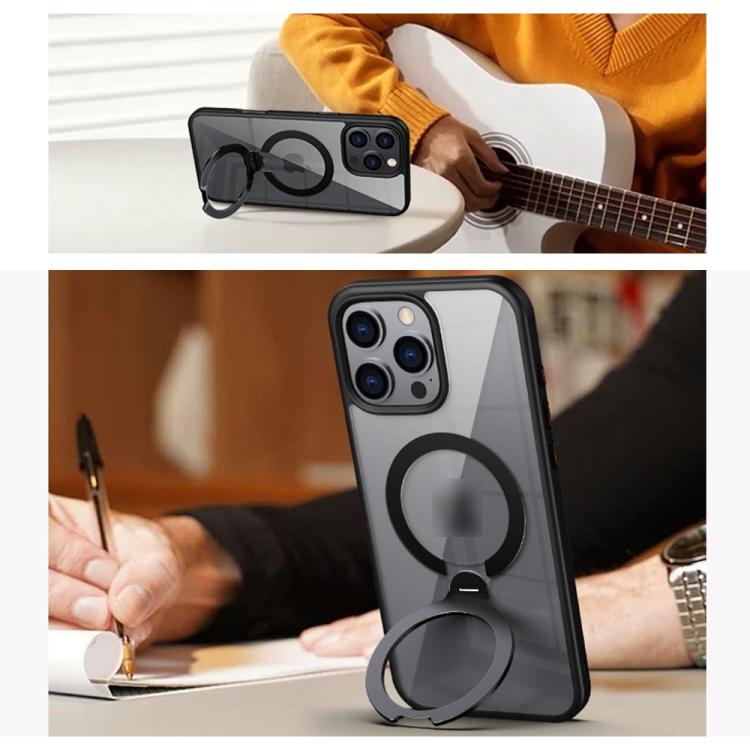Custodia trasparente con anello magnetico per iPhone 16 Pro Max