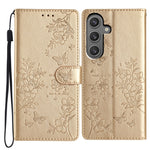 Custodia in pelle con farfalle e fiori per Samsung Galaxy S24 e S25 Edge 5G