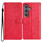 Custodia in pelle con farfalle e fiori per Samsung Galaxy S24 e S25 Edge 5G