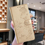 Custodia in pelle con farfalle e fiori per Samsung Galaxy S24 e S25 Edge 5G