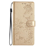 Custodia in pelle con farfalle e fiori per Samsung Galaxy S24 e S25 Edge 5G