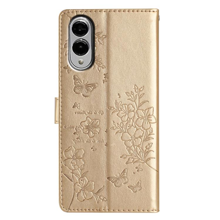 Custodia in pelle con farfalle e fiori per Samsung Galaxy S24 e S25 Edge 5G