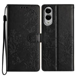 Custodia in pelle con farfalle e fiori per Samsung Galaxy S24 e S25 Edge 5G