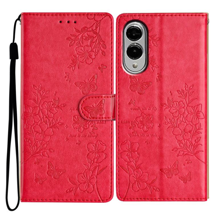 Custodia in pelle con farfalle e fiori per Samsung Galaxy S24 e S25 Edge 5G