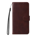Custodia per telefono con flip in pelle di vitello con texture classica, For Galaxy S25 Ultra 5G, For Galaxy S24 FE 5G