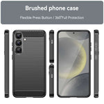 Custodia TPU con texture fibra di carbonio per Samsung Galaxy S25 Ultra 5G