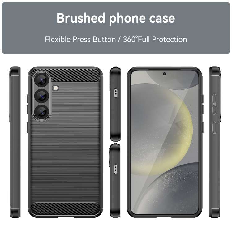 Custodia TPU con texture fibra di carbonio per Samsung Galaxy S25 Ultra 5G
