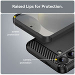 Custodia TPU con texture fibra di carbonio per Samsung Galaxy S25 Ultra 5G