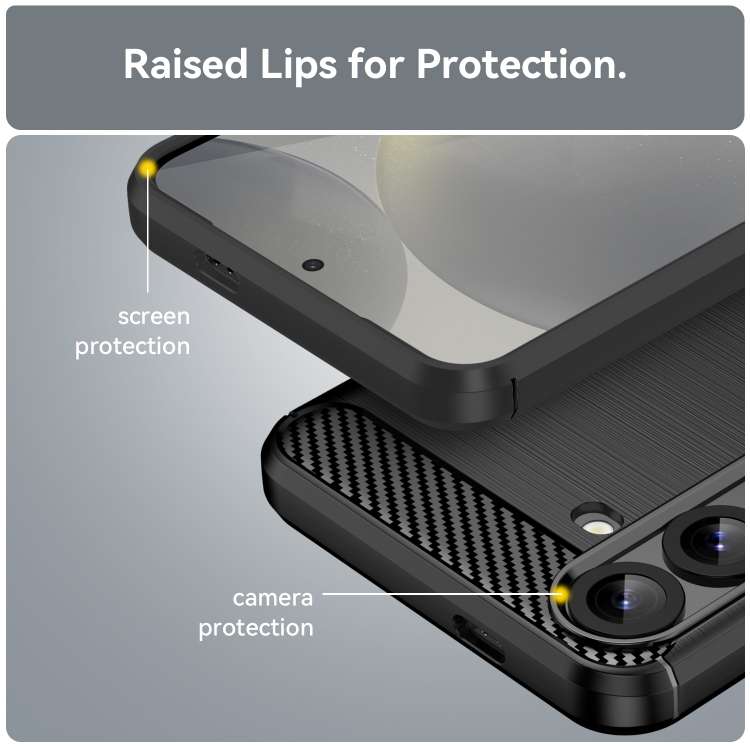 Custodia TPU con texture fibra di carbonio per Samsung Galaxy S25 Ultra 5G