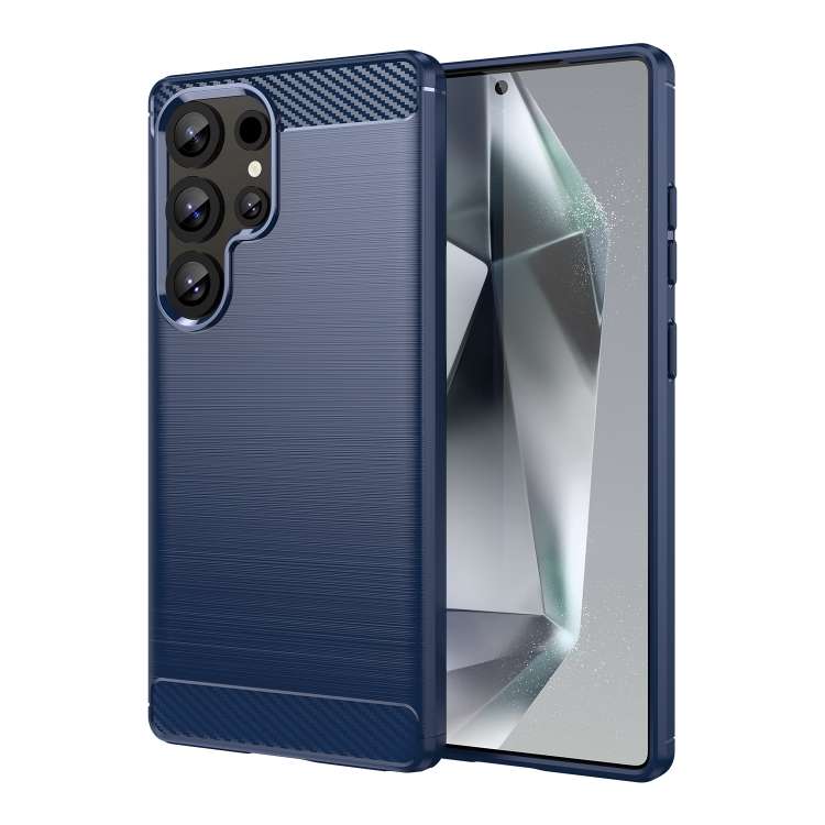 Custodia TPU con texture fibra di carbonio per Samsung Galaxy S25 Ultra 5G