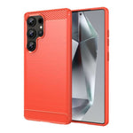 Custodia TPU con texture fibra di carbonio per Samsung Galaxy S25 Ultra 5G