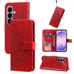 Custodia in pelle con stampa fiori a sette petali per Galaxy S26 FE 5G