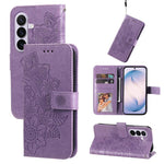 Custodia in pelle con stampa fiori a sette petali per Galaxy S26 FE 5G