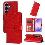Custodia in pelle con stampa girasole per Galaxy S26 FE 5G