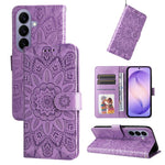 Custodia in pelle con stampa girasole per Galaxy S26 FE 5G