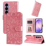 Custodia in pelle con stampa girasole per Galaxy S26 FE 5G